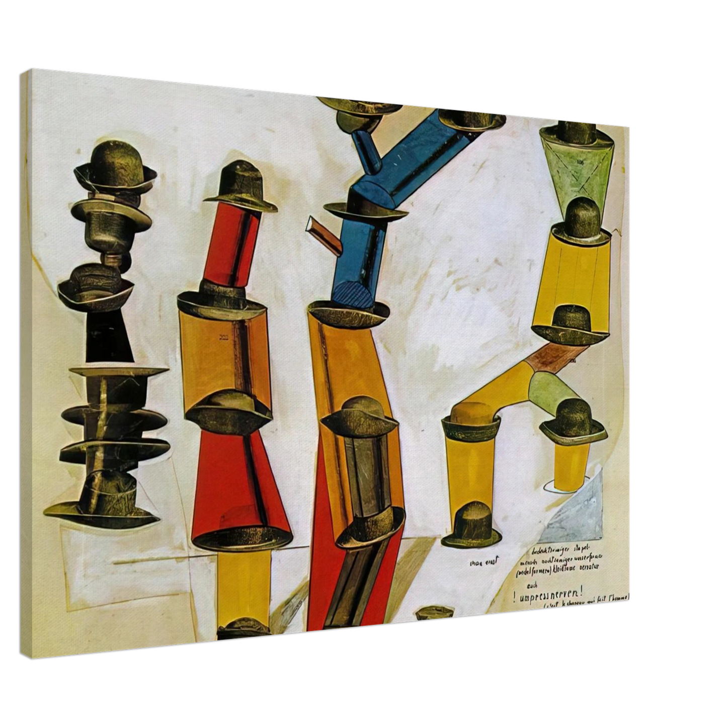 Max Ernst - The hat makes the man Canvas - 20x30 cm / 8x12 inches-canvas