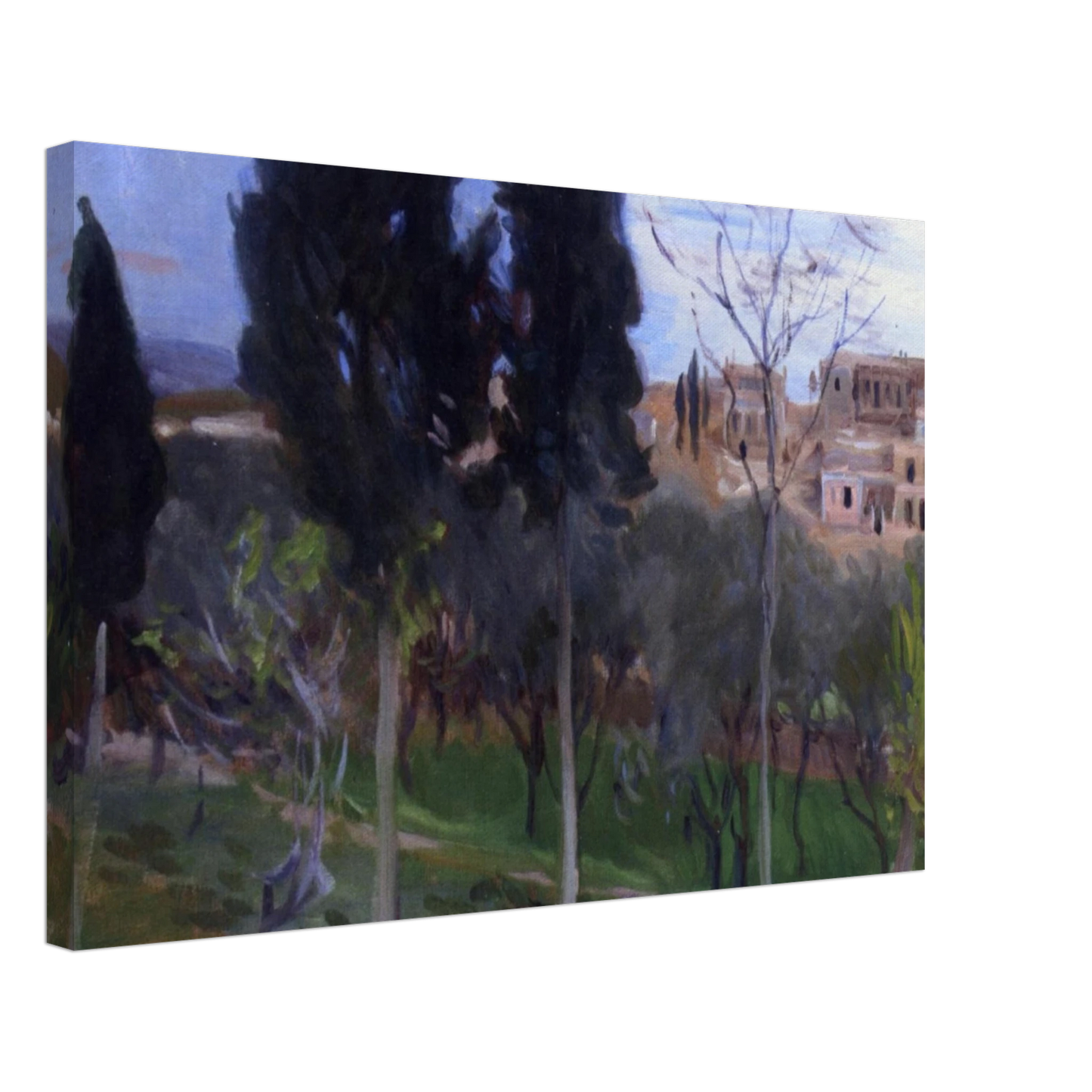 John Singer Sargent - Mediterranean Landscape Canvas - 40x60 cm / 16x24 inches-canvas