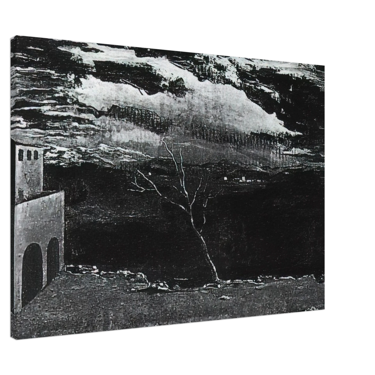 Salvador Dali - LANDSCAPE NEAR AMPURDAN Canvas - 20x30 cm / 8x12 inches-canvas