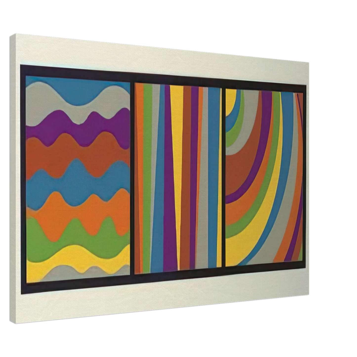 Sol LeWitt - Irregular Arcs, Bands, Loops Canvas - 20x30 cm / 8x12 inches-canvas