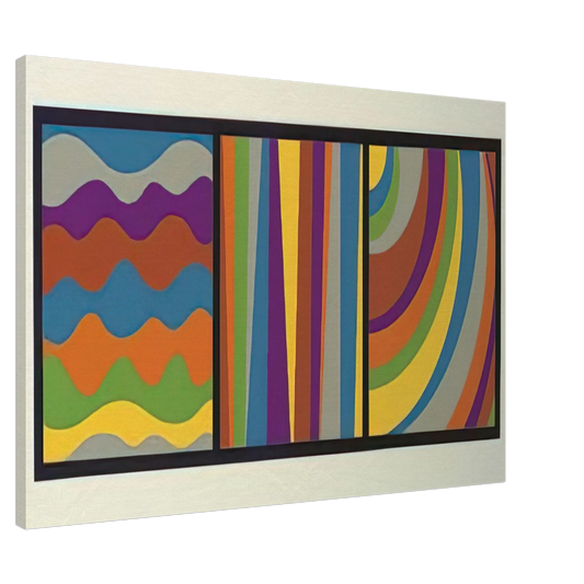Sol LeWitt - Irregular Arcs, Bands, Loops Canvas - 20x30 cm / 8x12 inches-canvas
