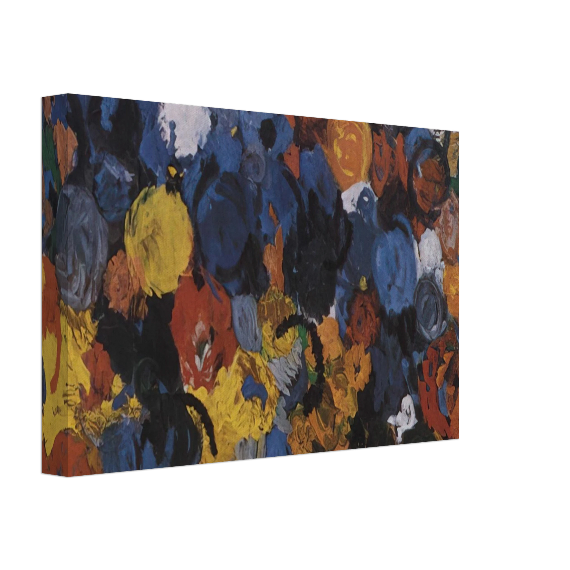 Ernst Wilhelm Nay - Blue Flood - 1960 Canvas - 40x60 cm / 16x24 inches-canvas