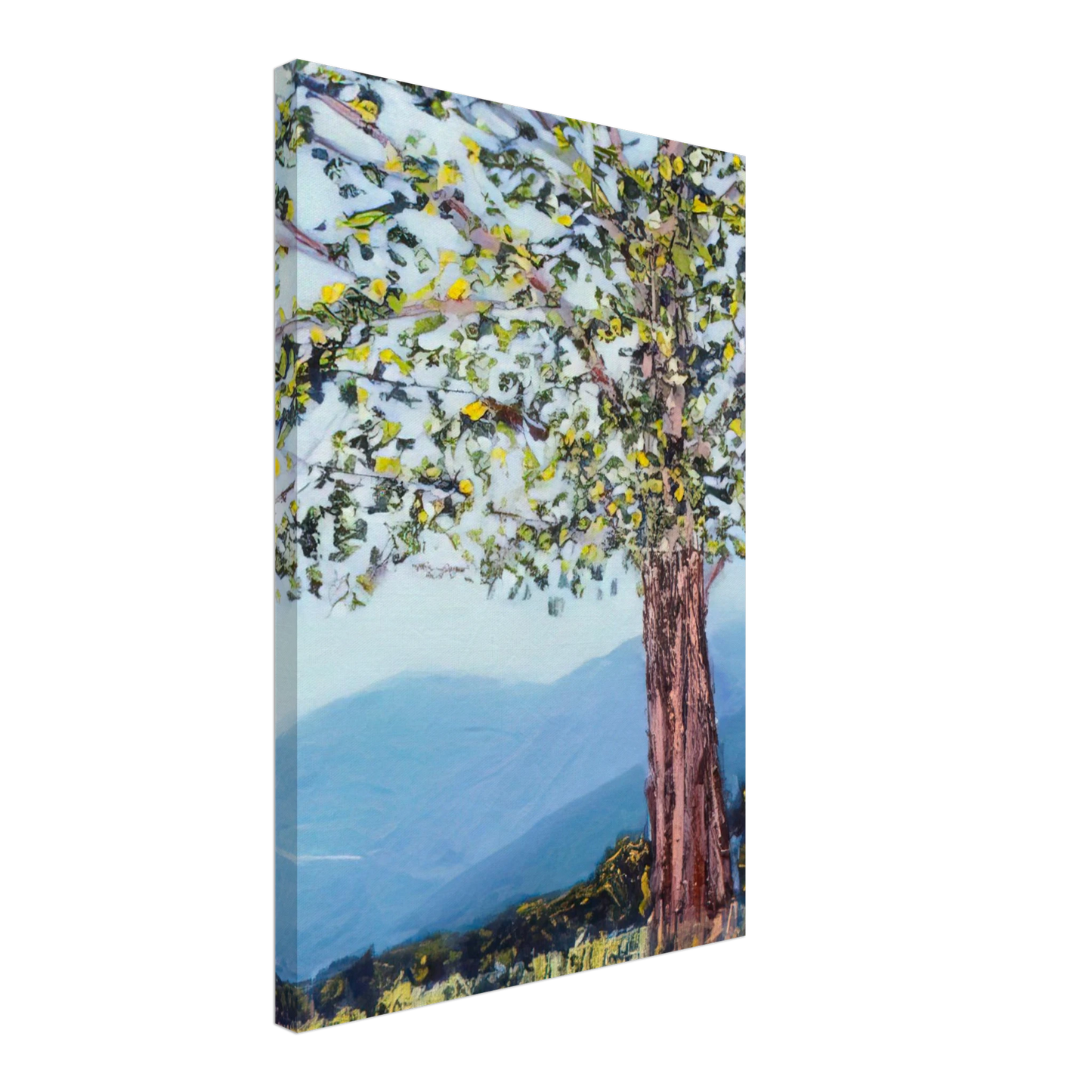 Ronnie Landfield - The Tree - 1984 Canvas - 40x60 cm / 16x24 inches-canvas