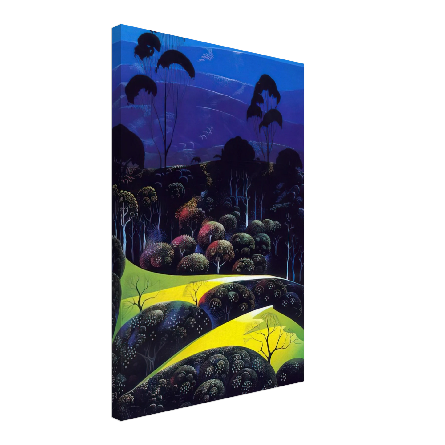 Eyvind Earle - Inland from the Sea Canvas - 40x60 cm / 16x24 inches-canvas