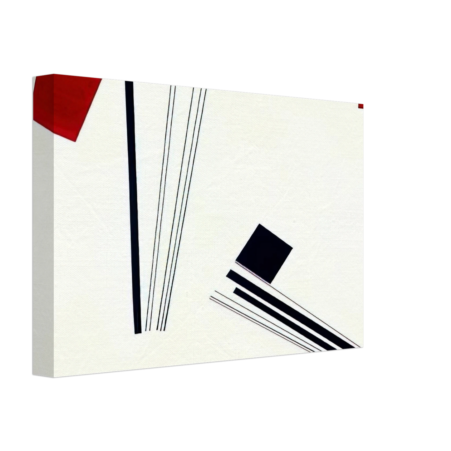 Lygia Pape - Painting in red and black - 1956 Canvas - 40x60 cm / 16x24 inches-canvas