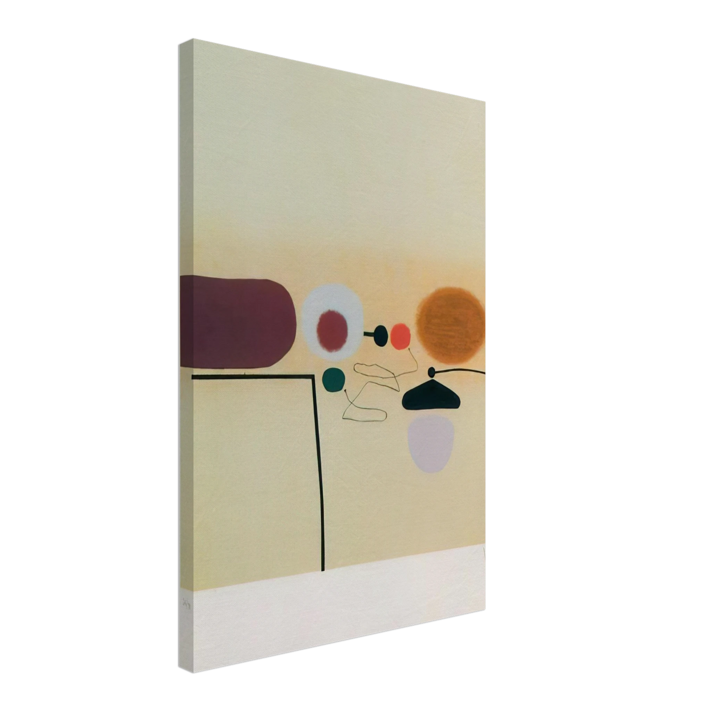 Victor Pasmore - COMPOSITE IMAGE ORANGE AND PINK Canvas - 70x100 cm / 28x40 inches-canvas