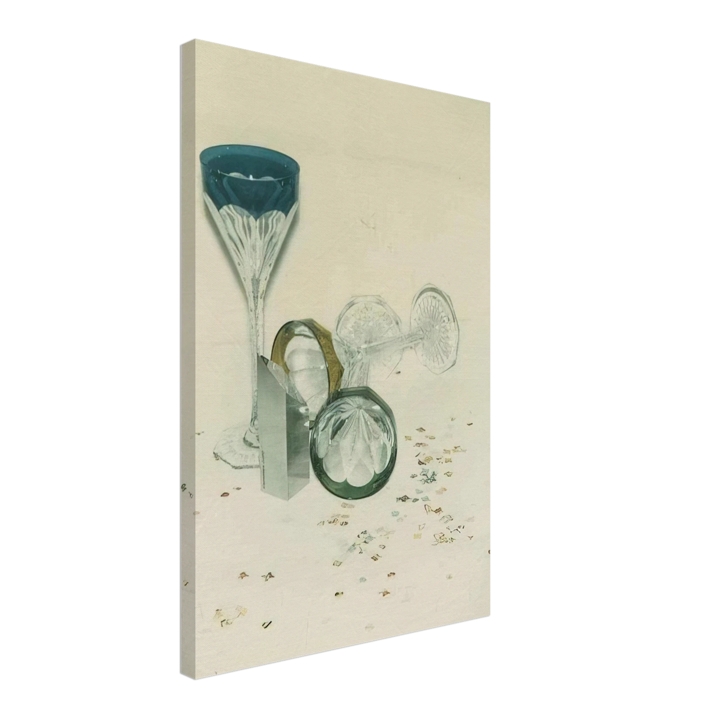 Andy Warhol - Committee 2000 Champagne Glasses Canvas - 70x100 cm / 28x40 inches-canvas