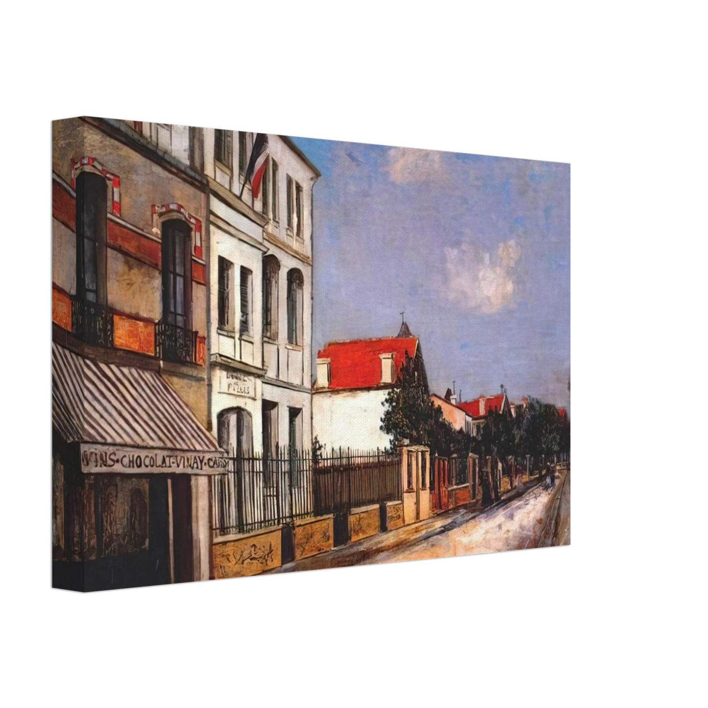 Maurice Utrillo - ASNIERES STREET Canvas - 40x60 cm / 16x24 inches-canvas