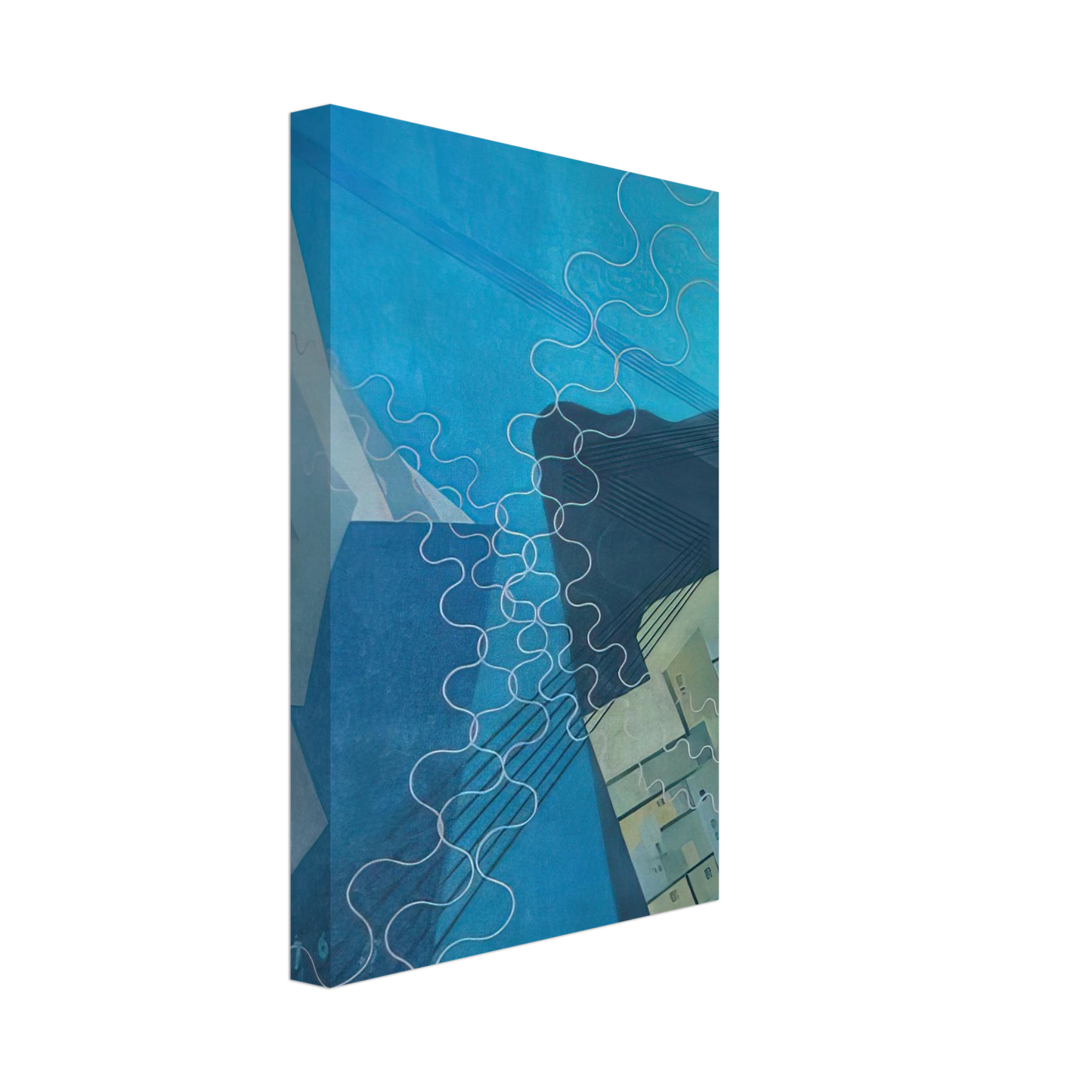 Benedetta Cappa - Synthesis of Telegraphic and Telephonic Communications - 1933 - 1934 Palermo, Sicily, Italy Canvas - 70x100 cm / 28x40 inches-canvas