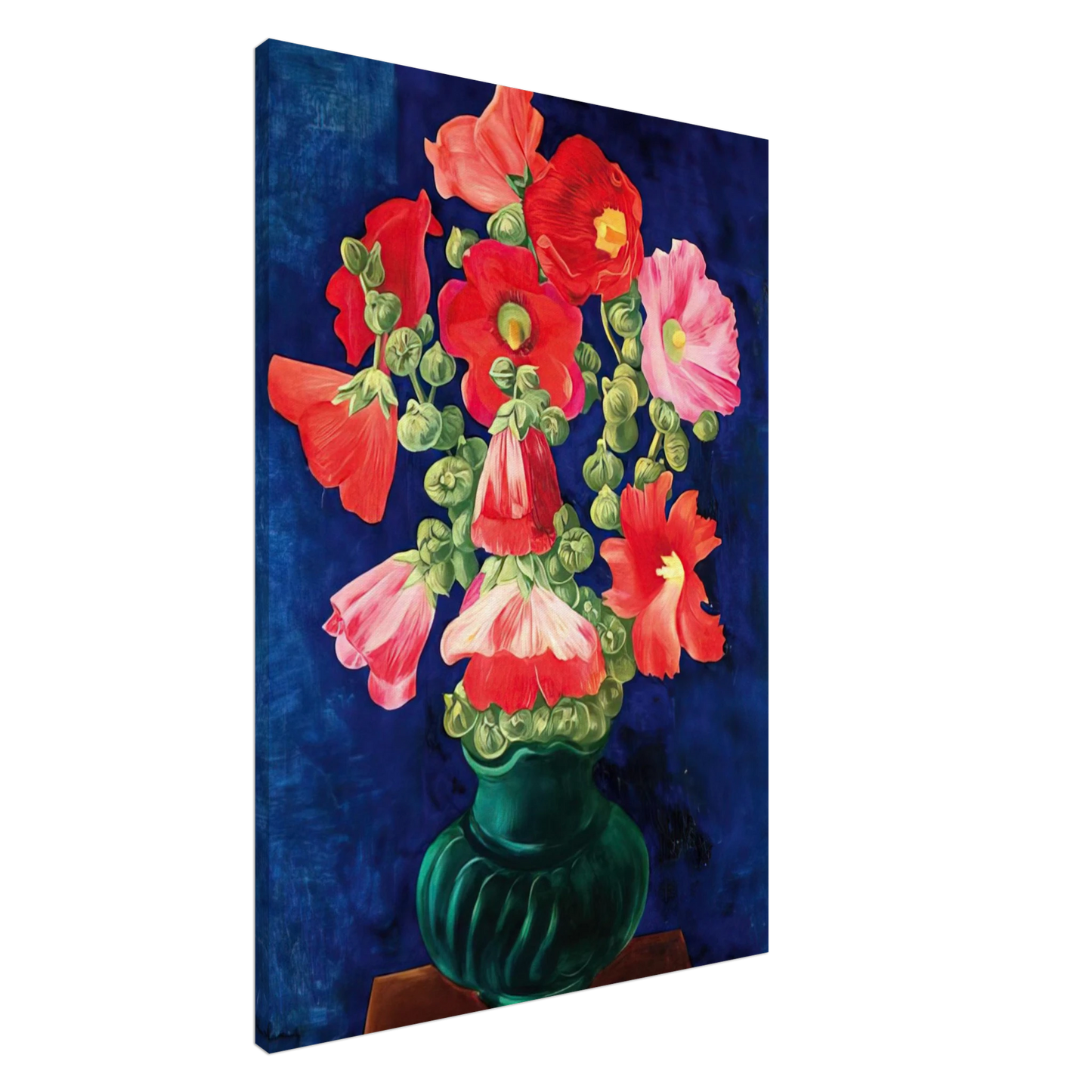 Moise Kisling - HOLLYHOCKS 1939 Canvas - 20x30 cm / 8x12 inches-canvas