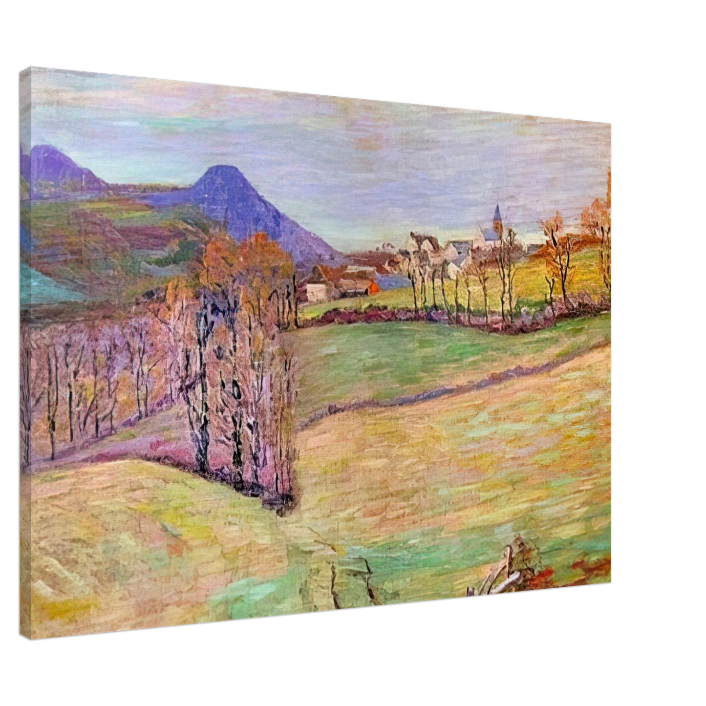 Armand Guillaumin - View of Saint-Sauves Canvas - 20x30 cm / 8x12 inches-canvas