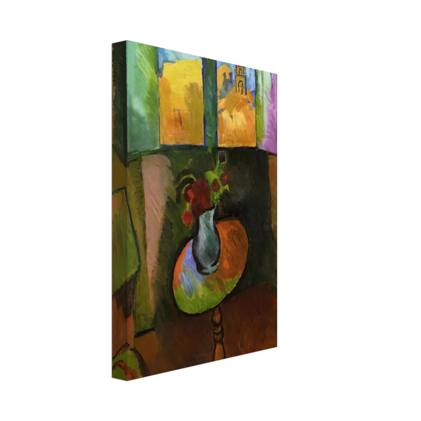 Raoul Dufy - PEDISTAL TABLE RUE SEGUIER 1909 Canvas - 70x100 cm / 28x40 inches-canvas