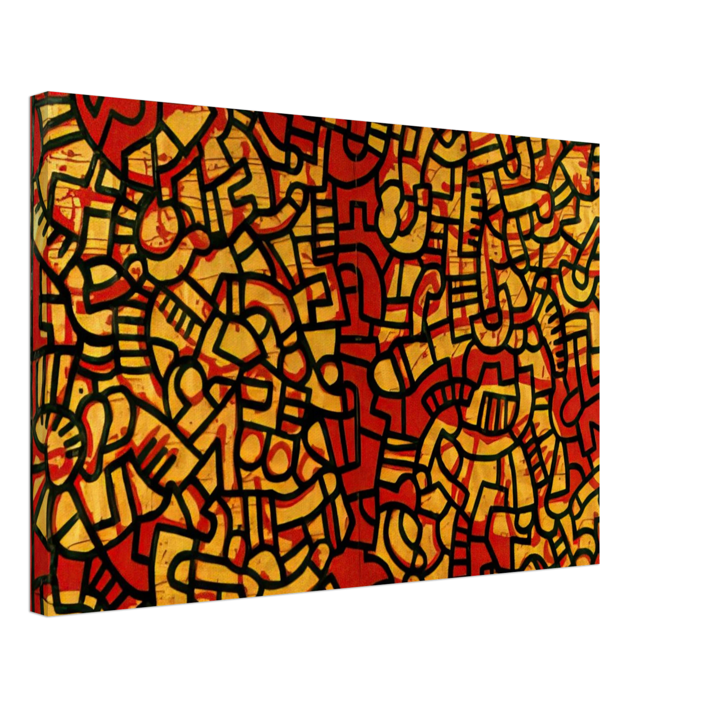 Keith Haring - UNTITLED 1979 Canvas - 40x60 cm / 16x24 inches-canvas