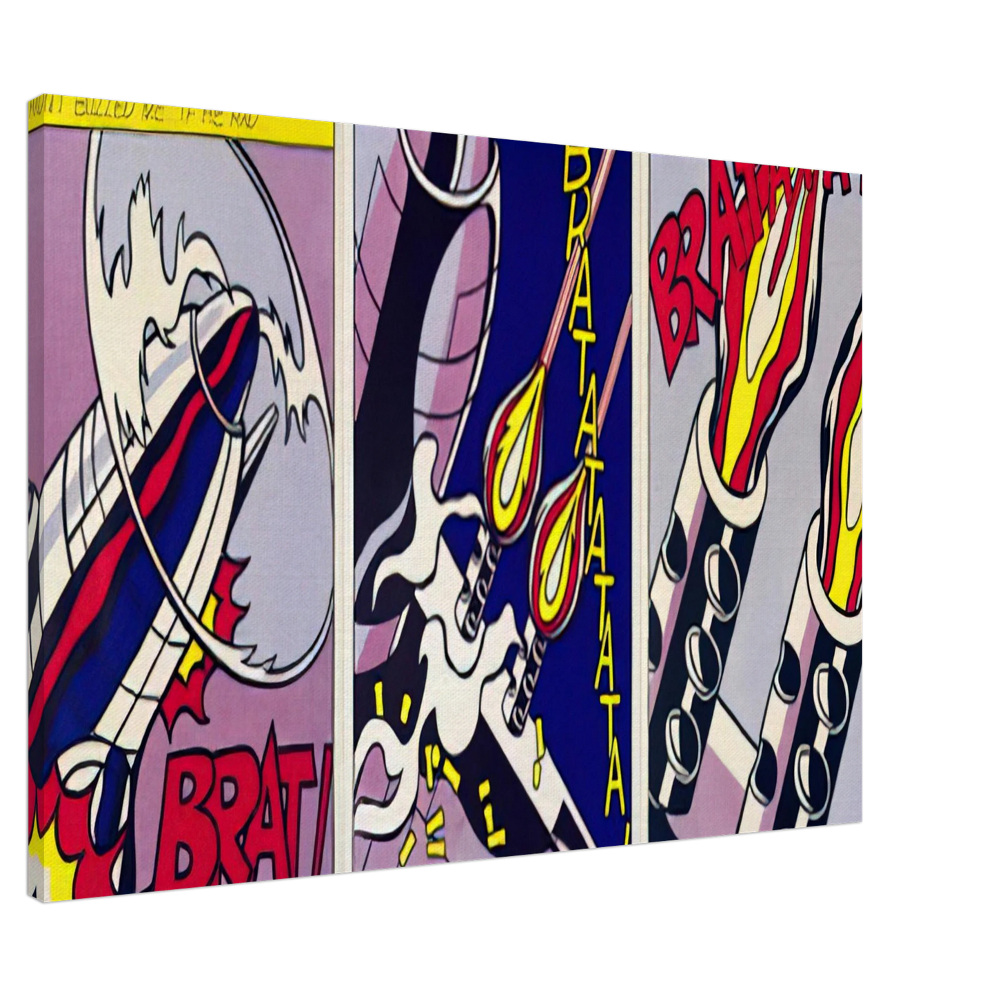 Roy Lichtenstein - AS I OPENED FIRE 1964 Canvas - 20x30 cm / 8x12 inches-canvas