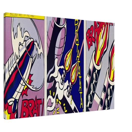 Roy Lichtenstein - AS I OPENED FIRE 1964 Canvas - 20x30 cm / 8x12 inches-canvas