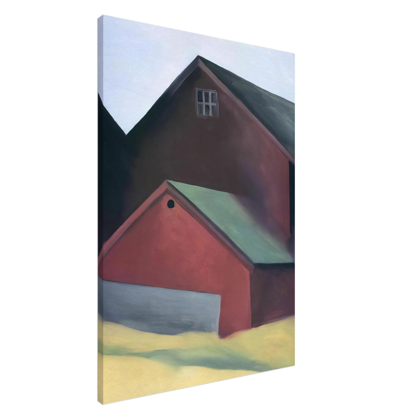 Georgia O'Keeffe - Ends Of Barns Canvas - 20x30 cm / 8x12 inches-canvas