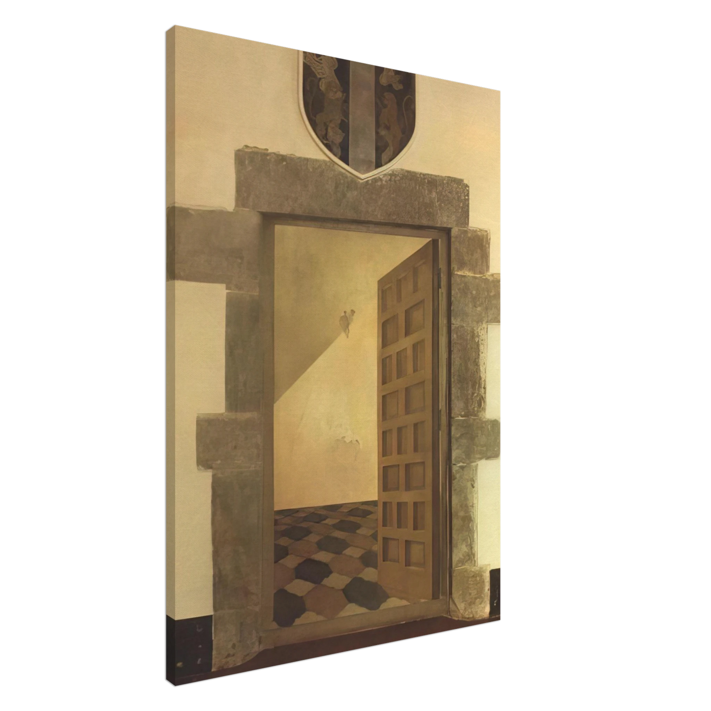 Salvador Dali - OVERTURE IN TROMPE L OEIL Canvas - 20x30 cm / 8x12 inches-canvas