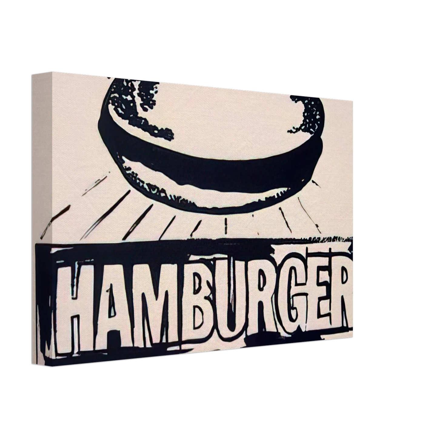 Andy Warhol - Hamburger  beige  Canvas - 40x60 cm / 16x24 inches-canvas