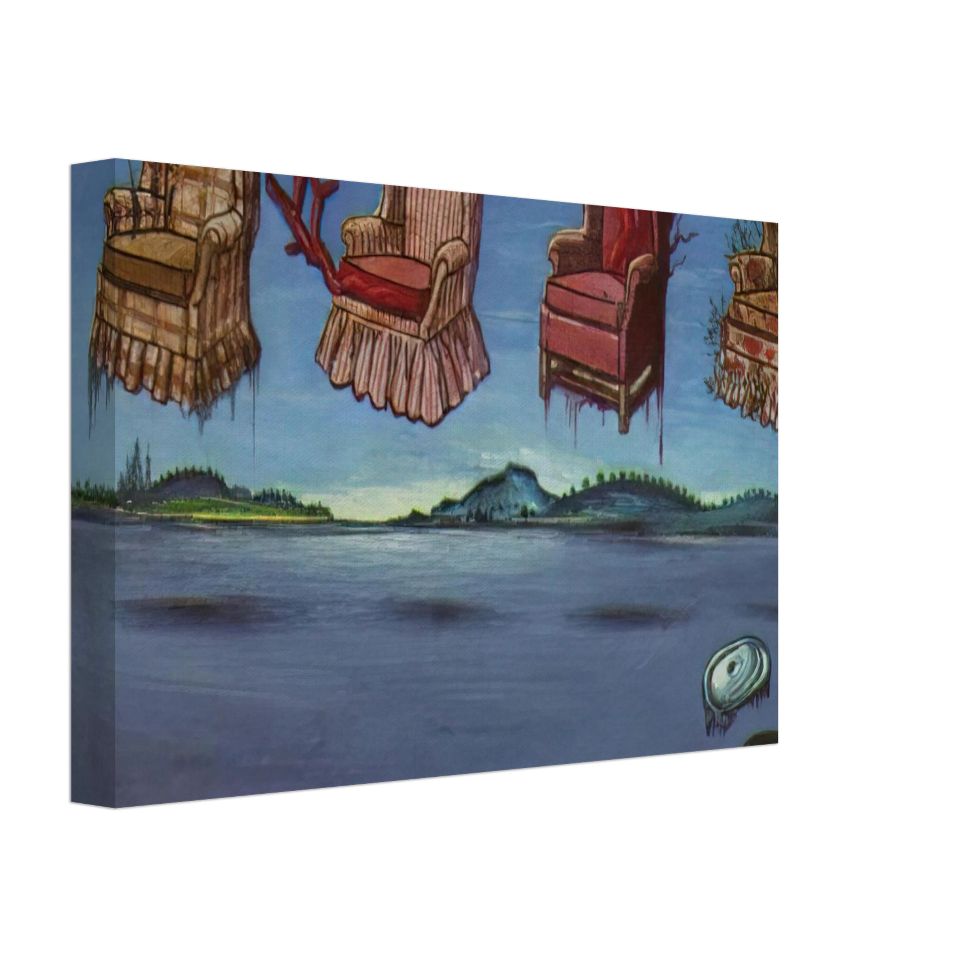 Salvador Dali - FOUR ARMCHAIRS IN THE SKY Canvas - 40x60 cm / 16x24 inches-canvas