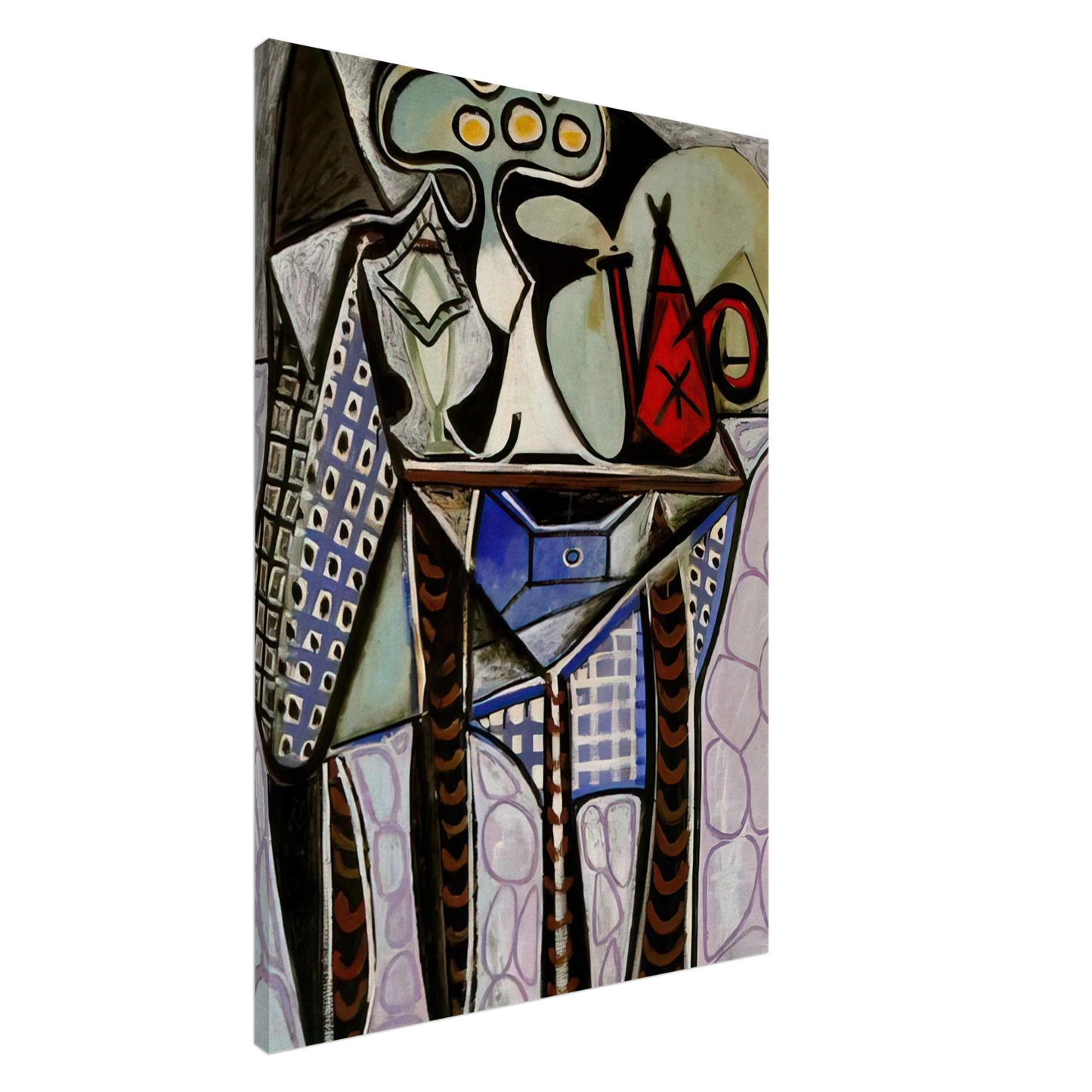 Pablo Picasso - Still life on a table - 1947 Canvas - 20x30 cm / 8x12 inches-canvas