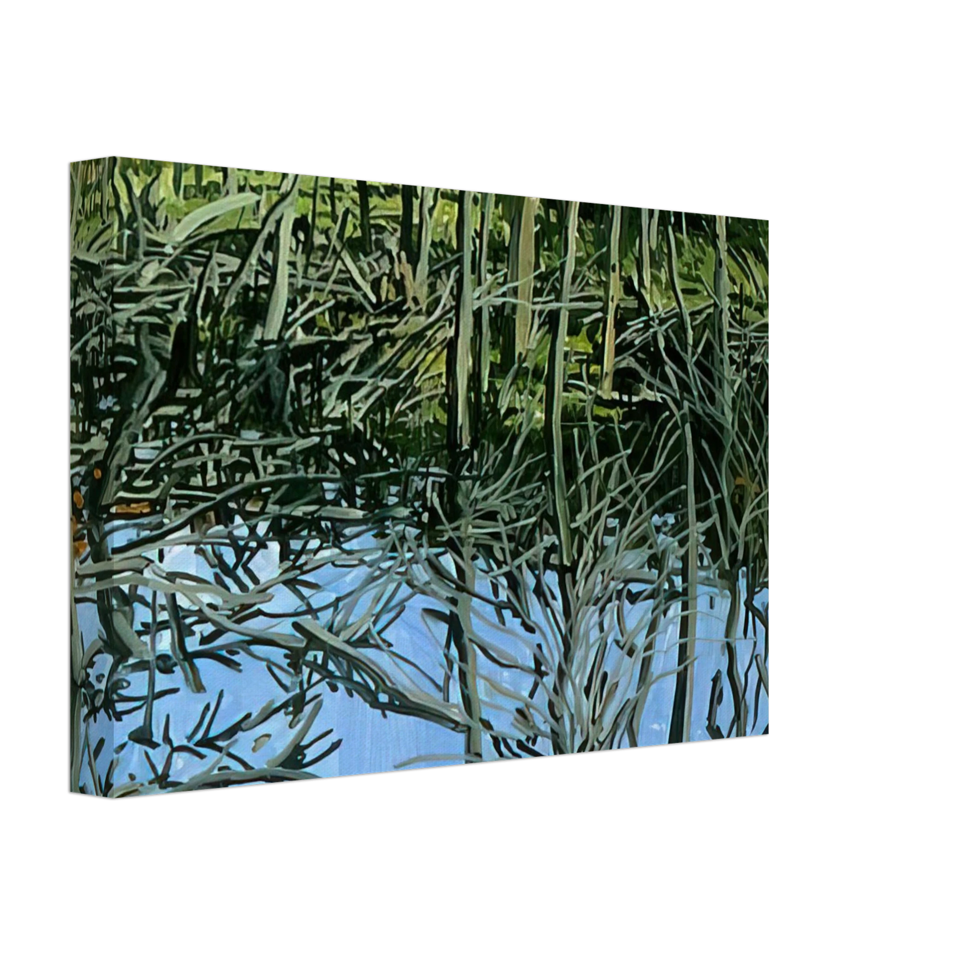 Neil Welliver - Study for Low Water - Knight's Flowage - 1980 Canvas - 40x60 cm / 16x24 inches-canvas