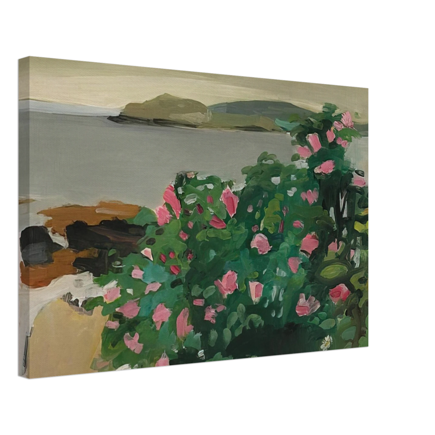 Fairfield Porter - WILD ROSES 1961 Canvas - 40x60 cm / 16x24 inches-canvas