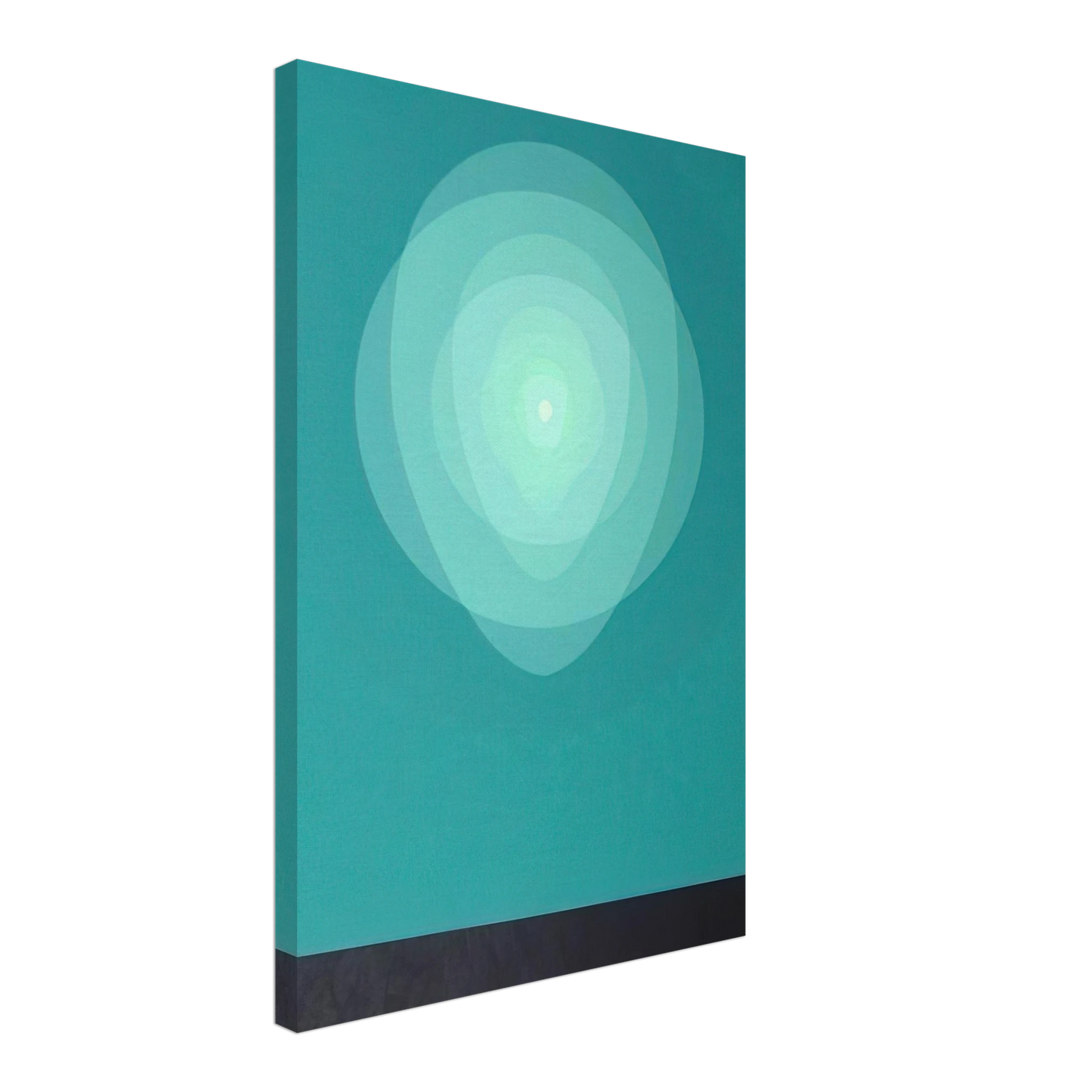 Clarence Holbrook Carter - Teal Mandala - 1969 Canvas - 40x60 cm / 16x24 inches-canvas