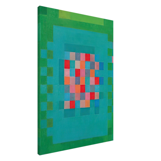 Johannes Itten - Happy Island - 1965 Canvas - 20x30 cm / 8x12 inches-canvas