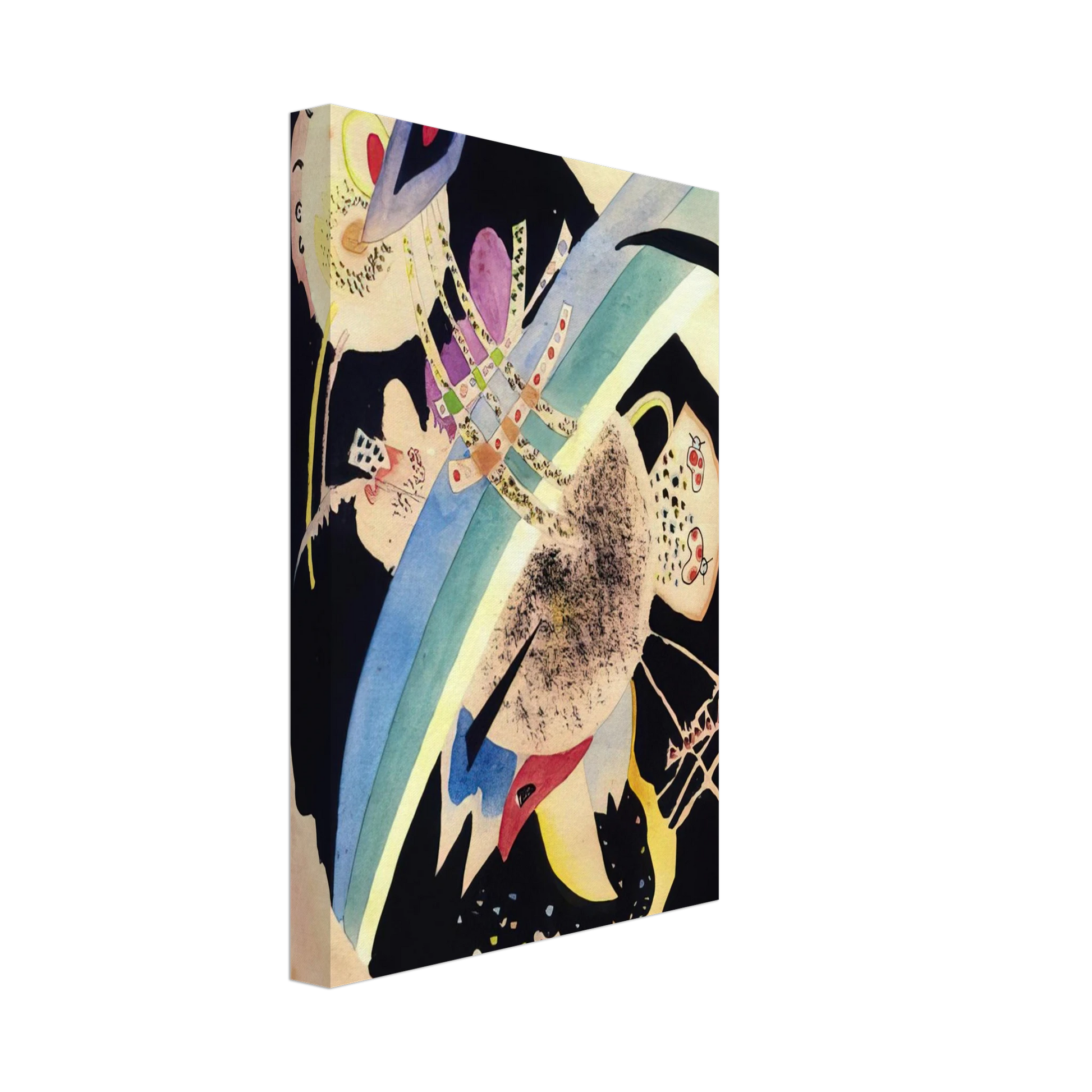 Wassily Kandinsky - STUDY FOR CIRCLES ON BLACK 1921 Canvas - 70x100 cm / 28x40 inches-canvas