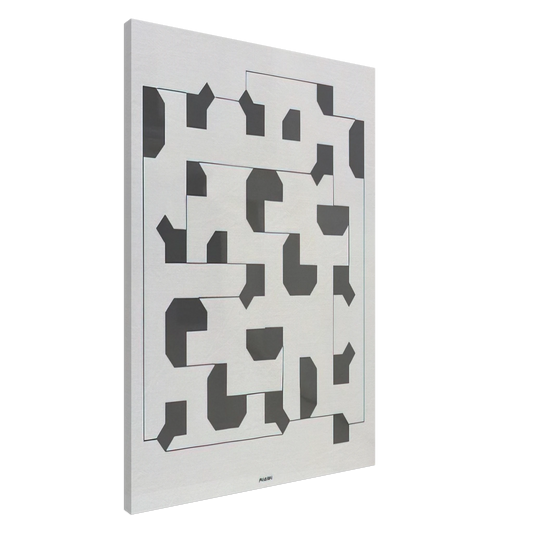 Bruno Munari - Curva di Peano - 1975 Canvas - 20x30 cm / 8x12 inches-canvas