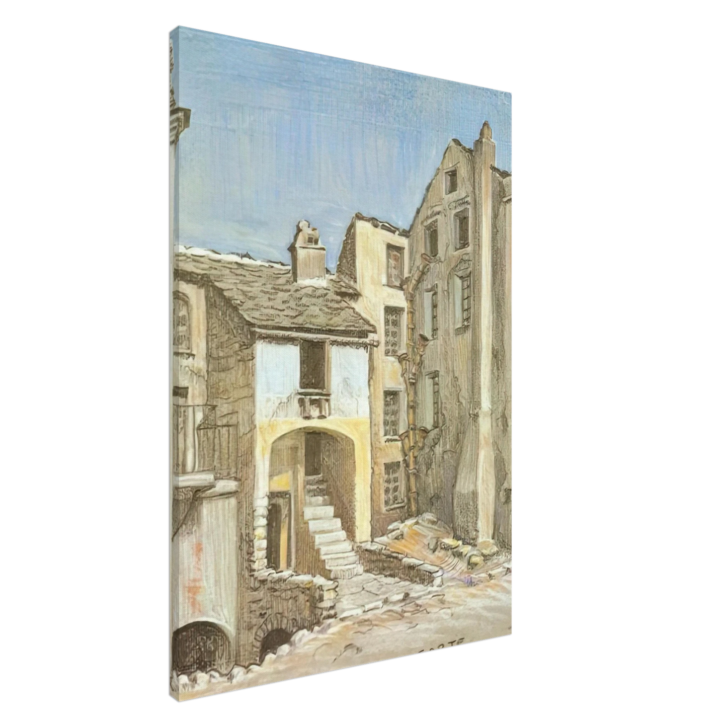 MC Escher - CORTE CORSICA Canvas - 20x30 cm / 8x12 inches-canvas