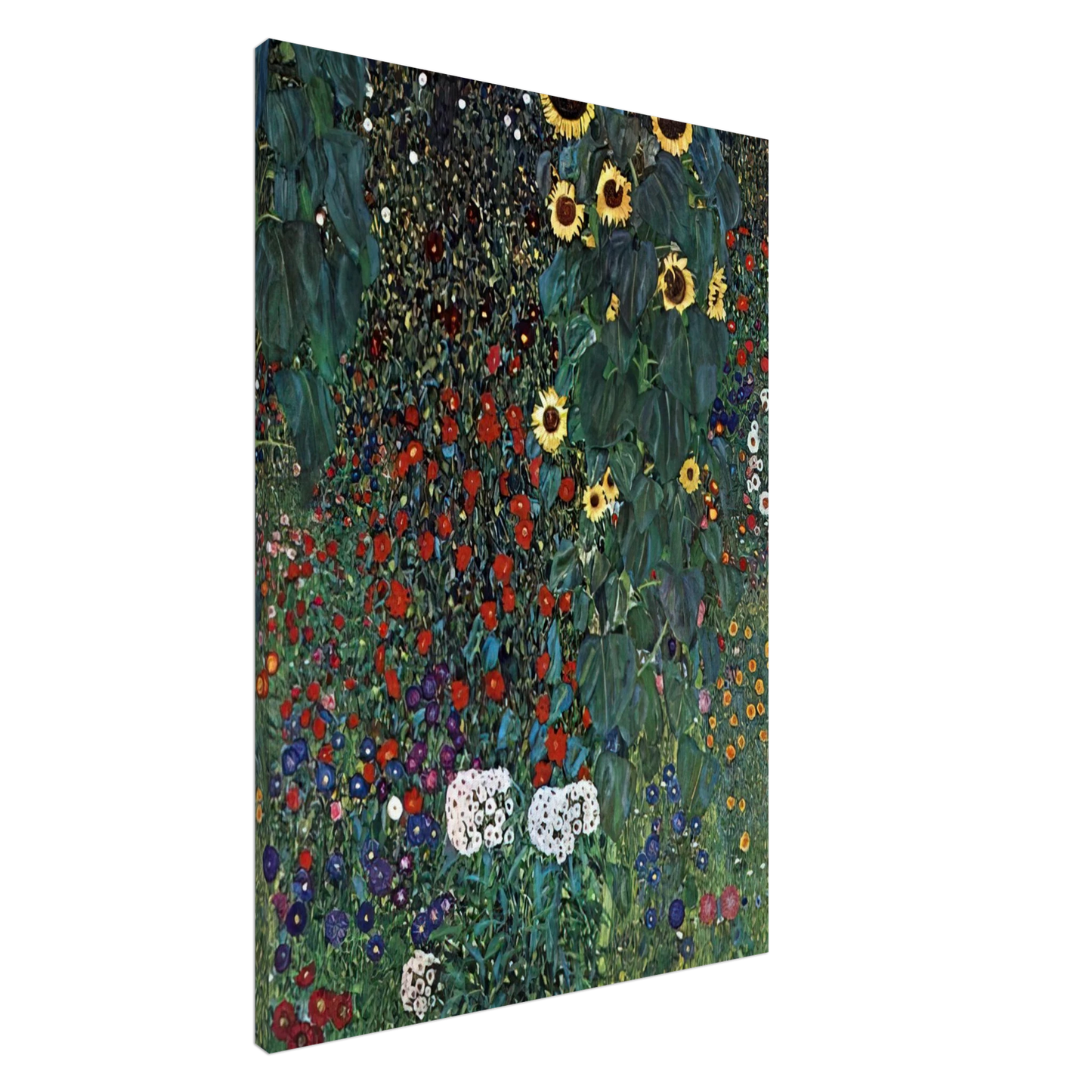 Gustav Klimt - COUNTRY GARDEN WITH SUNFLOWERS 1906 Canvas - 20x30 cm / 8x12 inches-canvas