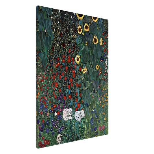 Gustav Klimt - COUNTRY GARDEN WITH SUNFLOWERS 1906 Canvas - 20x30 cm / 8x12 inches-canvas