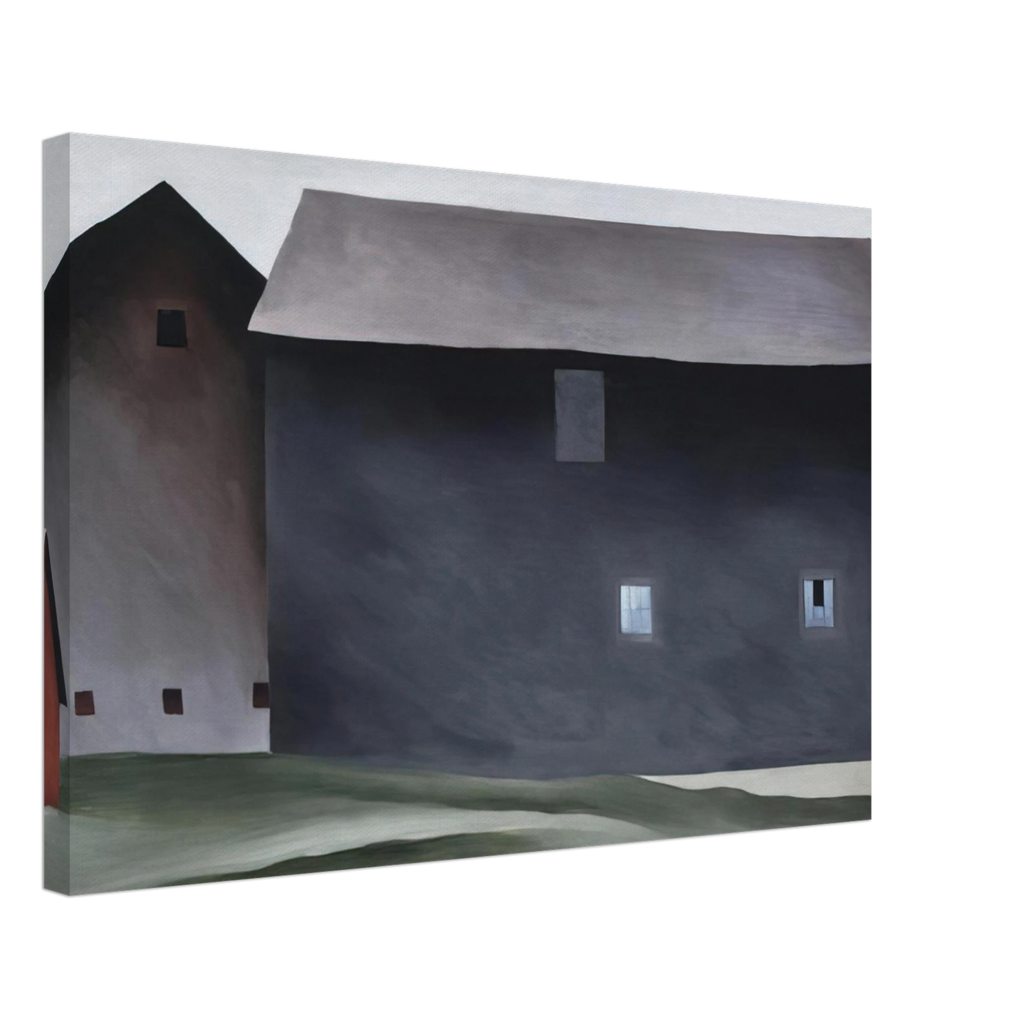 Georgia O'Keeffe - Lake George Barns Canvas - 40x60 cm / 16x24 inches-canvas