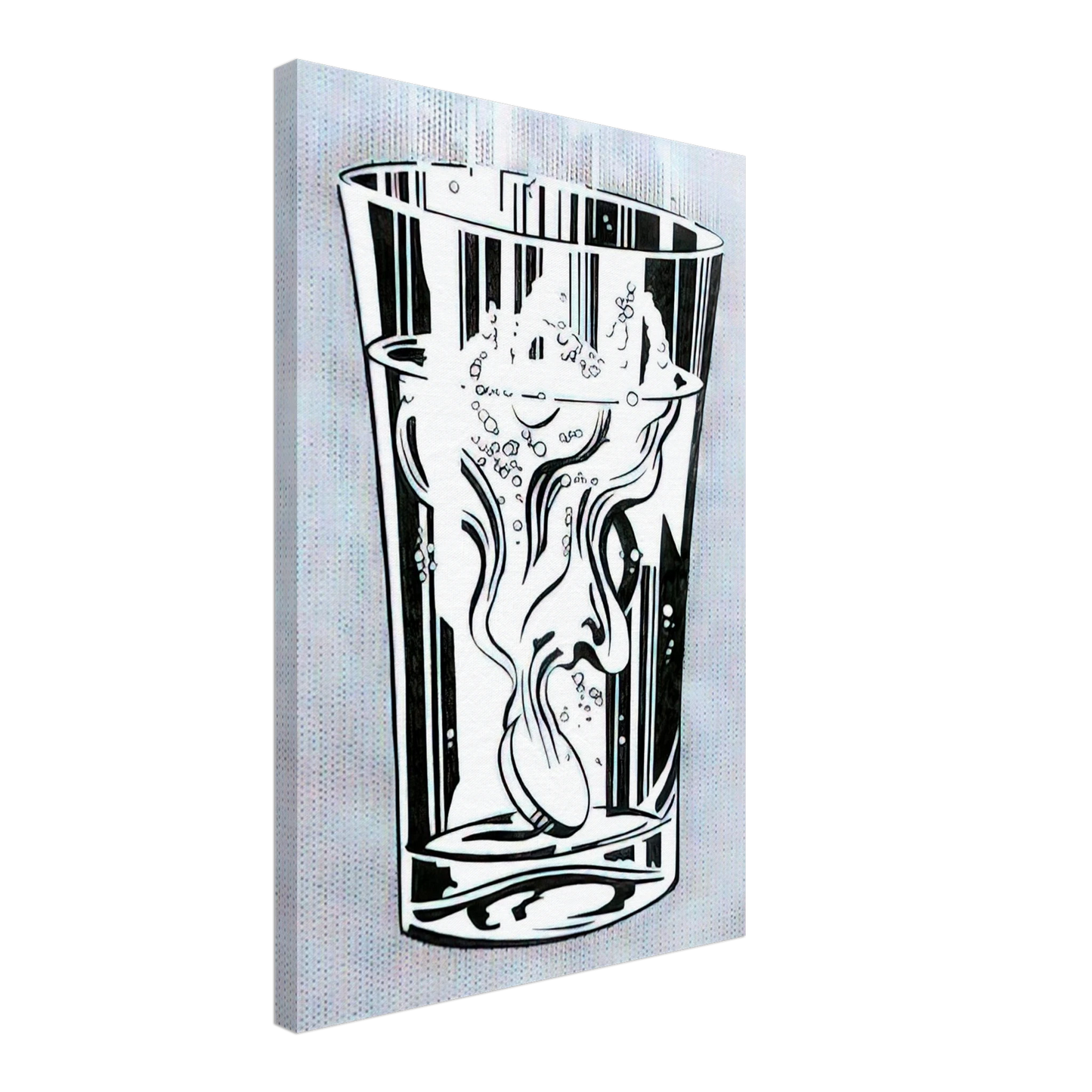 Roy Lichtenstein - ALKA SELTZER 1966 Canvas - 40x60 cm / 16x24 inches-canvas