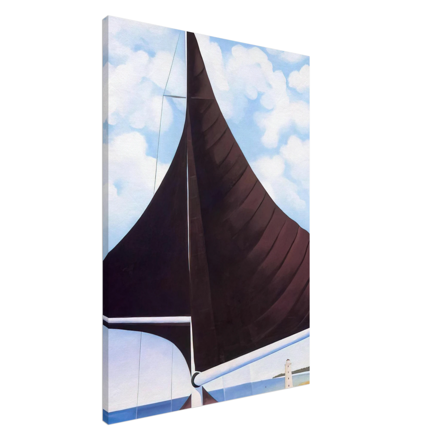 Georgia O'Keeffe - Brown Sail, Wing on Wing, Nassau Canvas - 20x30 cm / 8x12 inches-canvas