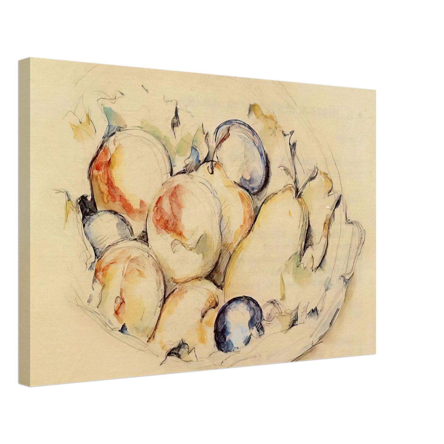 Paul Cezanne - Fruits Canvas - 40x60 cm / 16x24 inches-canvas