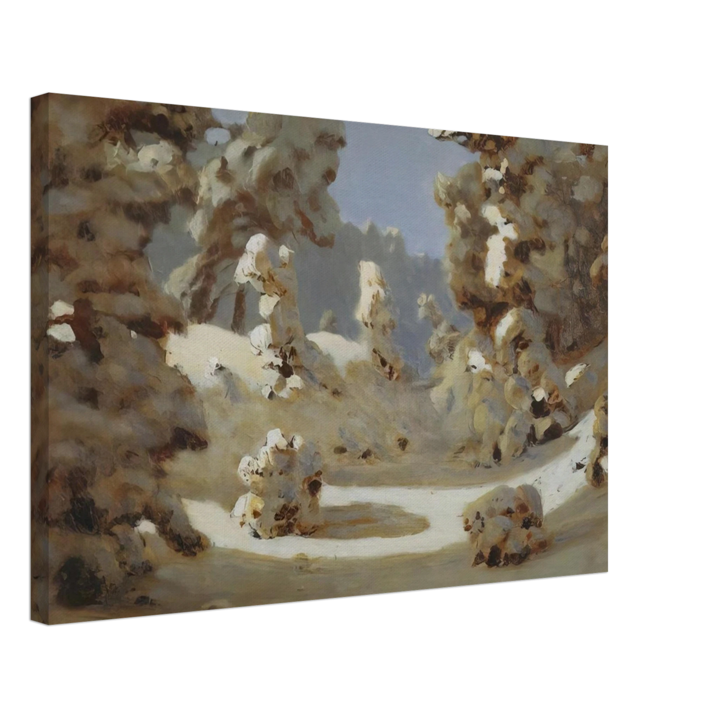 Arkhyp Kuindzhi - Winter. Sunlight on The Hoar Frost Canvas - 40x60 cm / 16x24 inches-canvas