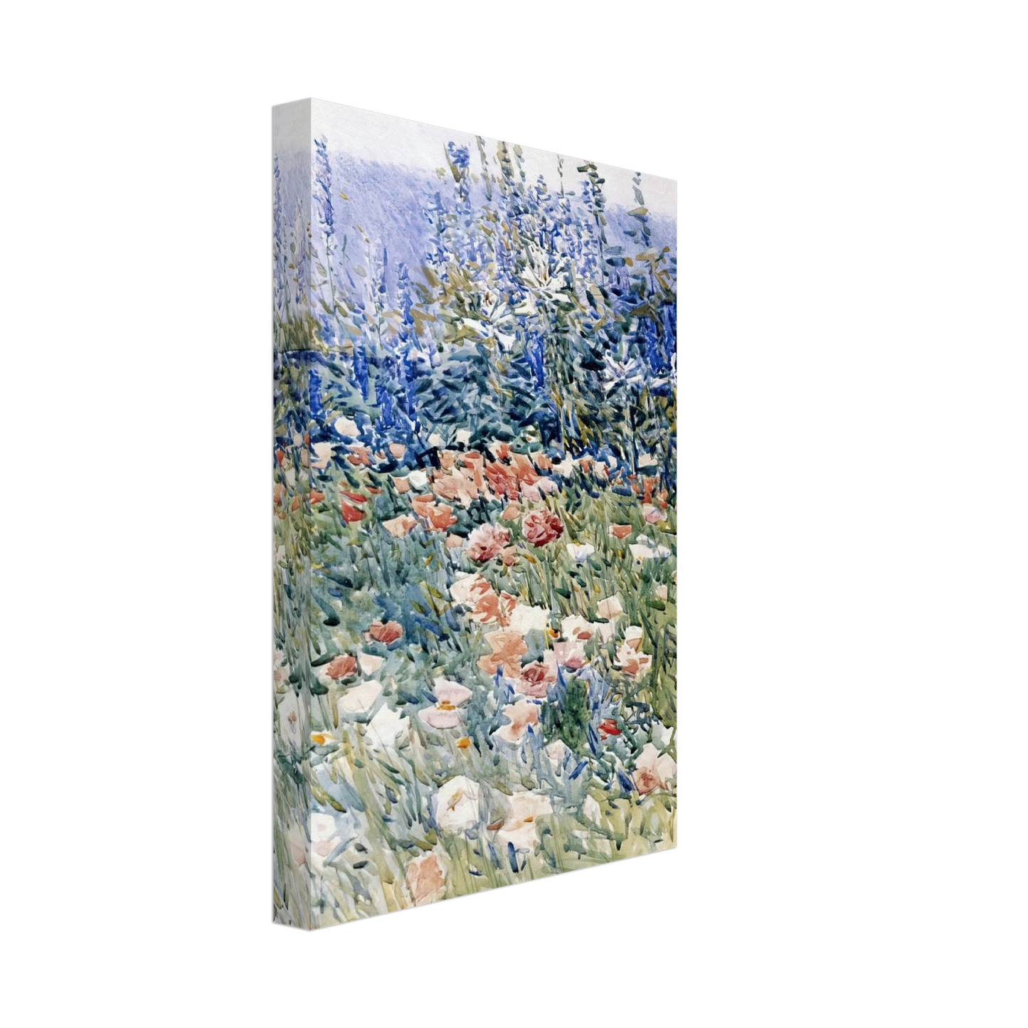Childe Hassam - Flower Garden, Isles of Shoals Canvas - 40x60 cm / 16x24 inches-canvas