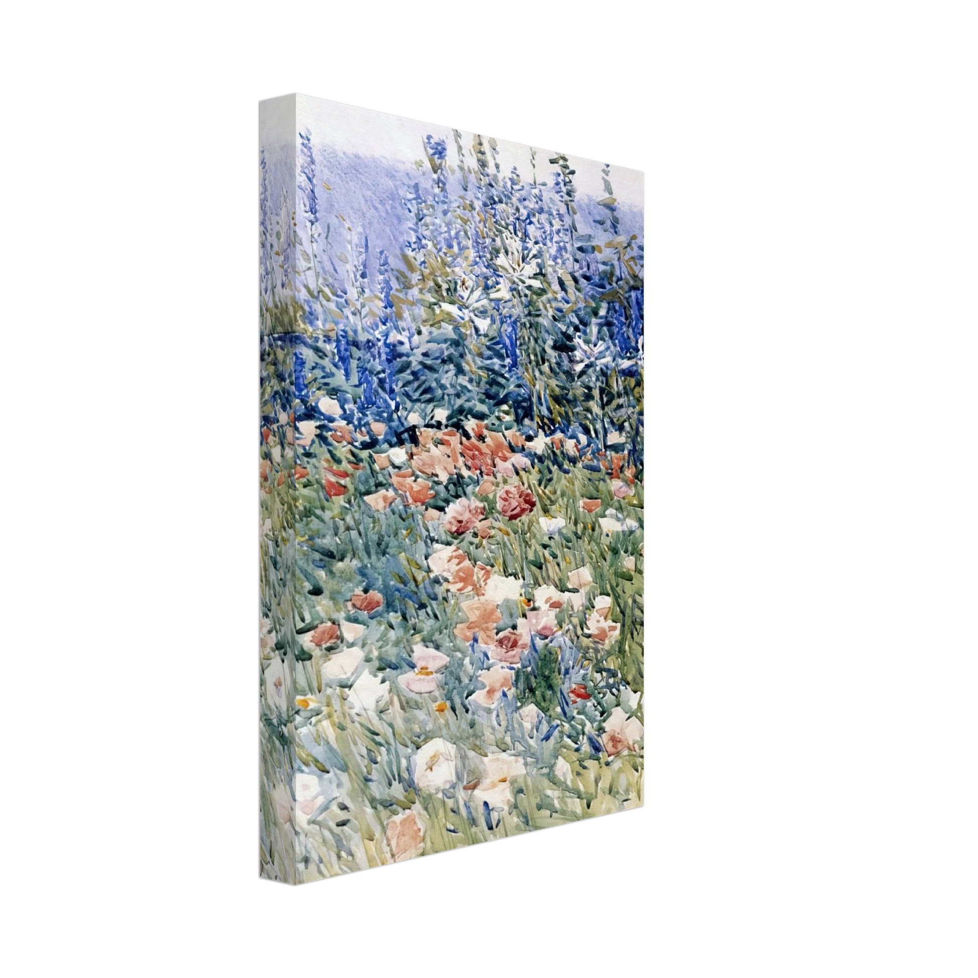 Childe Hassam - Flower Garden, Isles of Shoals Canvas - 40x60 cm / 16x24 inches-canvas