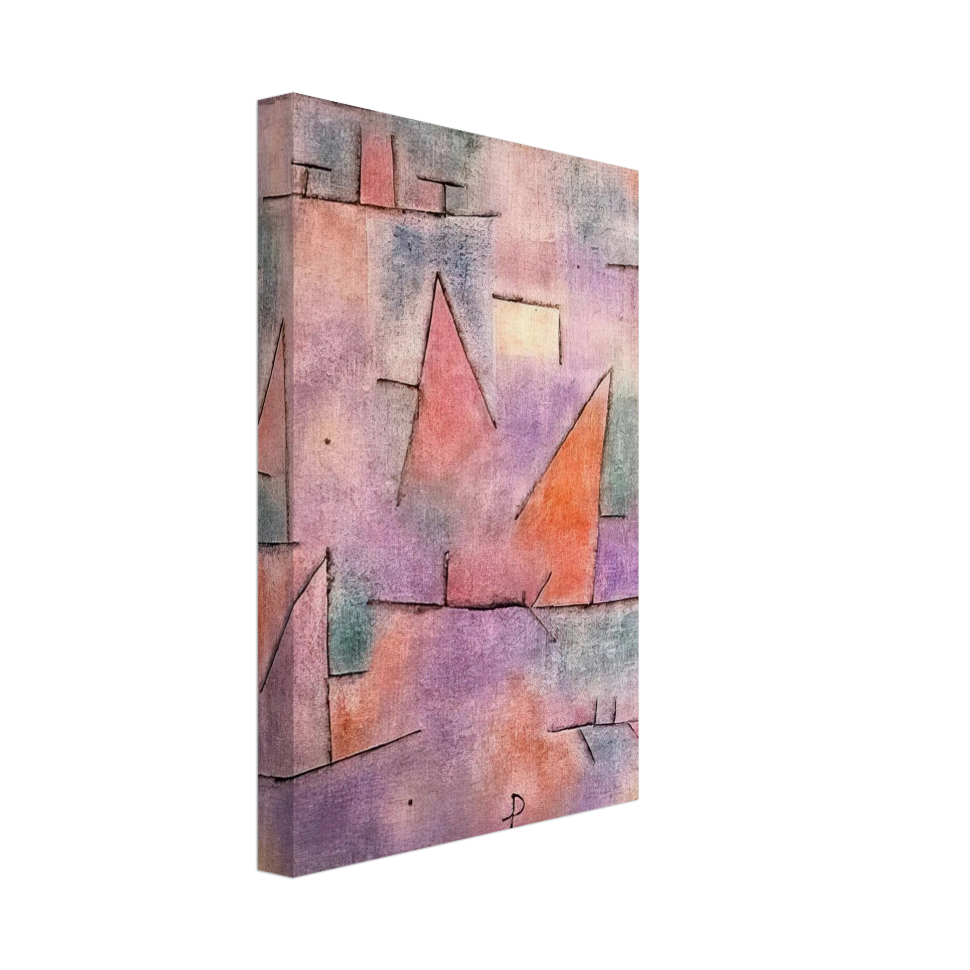 Paul Klee - HARBOUR WITH SAILING SHIPS 1937 Canvas - 70x100 cm / 28x40 inches-canvas