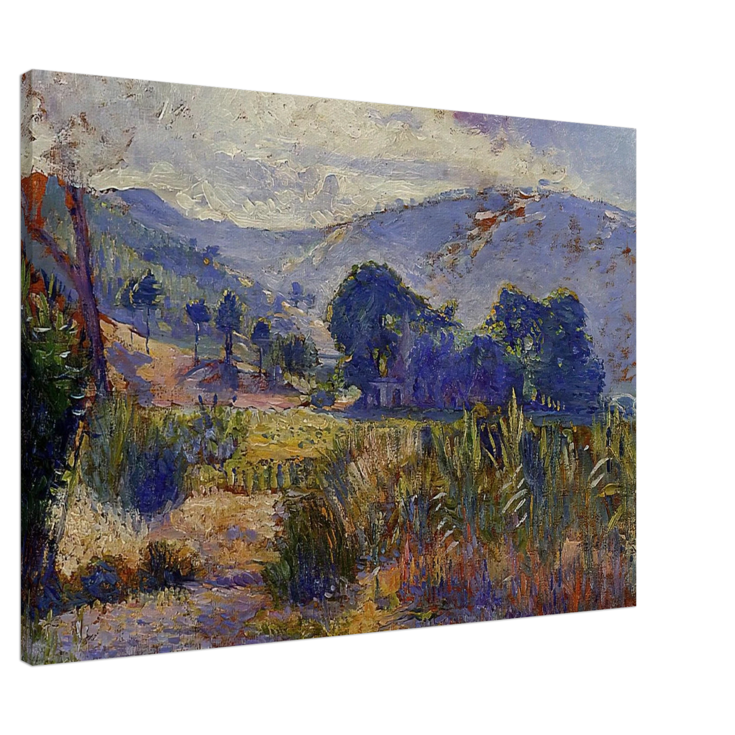 Henri-Edmond Cross - Cabasson Landscape study Canvas - 20x30 cm / 8x12 inches-canvas
