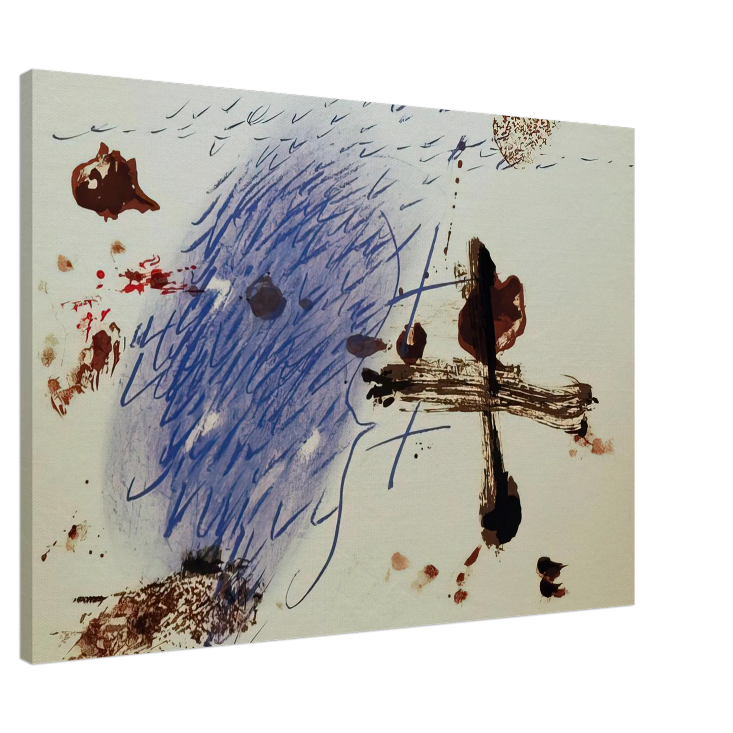 Antoni Tapies - BAN DE LOO COLOGNE 1972 Canvas - 20x30 cm / 8x12 inches-canvas