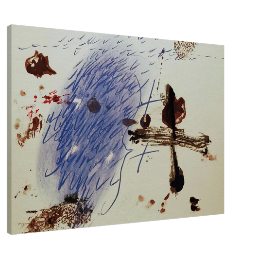 Antoni Tapies - BAN DE LOO COLOGNE 1972 Canvas - 20x30 cm / 8x12 inches-canvas