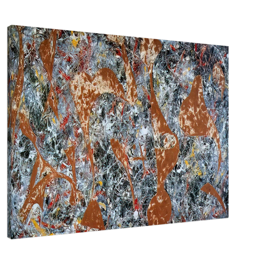 Jackson Pollock - NUMBER 7 OUT OF THE WEB 1949 Canvas - 20x30 cm / 8x12 inches-canvas