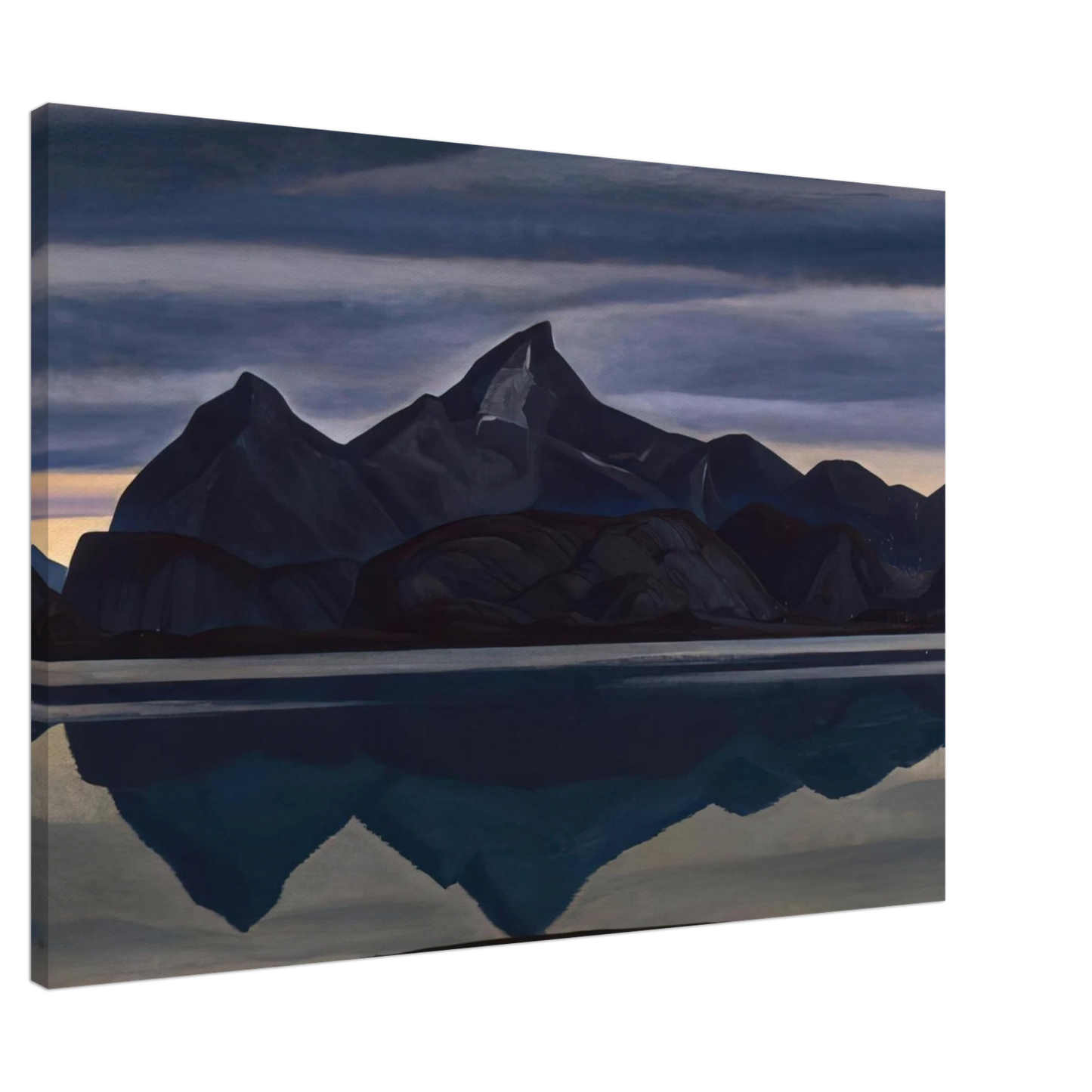 Rockwell Kent - Mirrored Mountain, South Greenland Canvas - 20x30 cm / 8x12 inches-canvas
