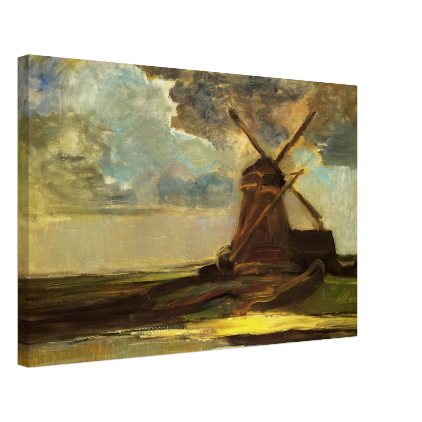 Piet Mondrian - Windmill in the Gein Canvas - 70x100 cm / 28x40 inches-canvas