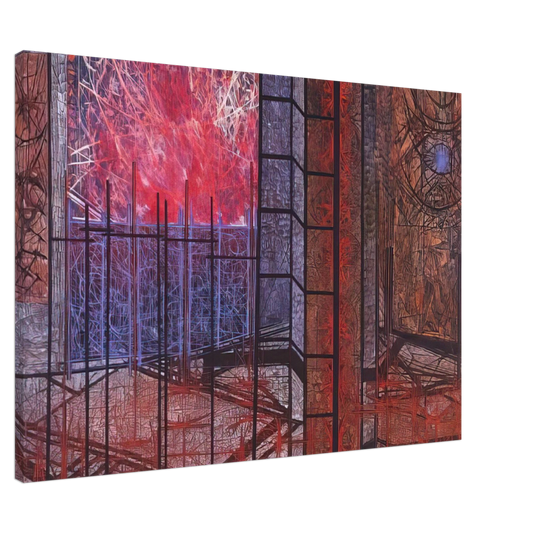 Jimmy Ernst - Chronicle - 1964 Canvas - 20x30 cm / 8x12 inches-canvas