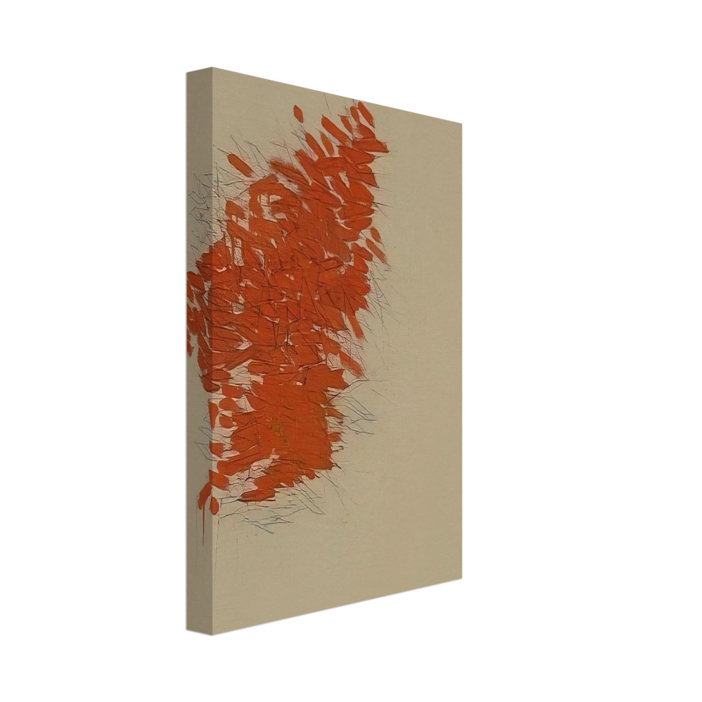 Robert Goodnough - Orange - 1973 Canvas - 40x60 cm / 16x24 inches-canvas