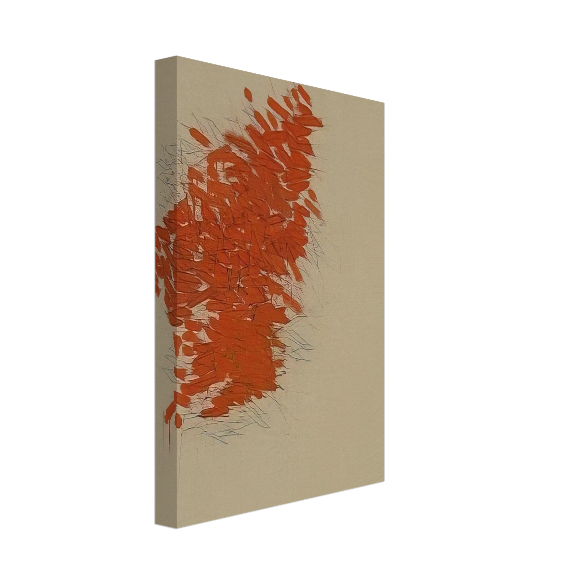 Robert Goodnough - Orange - 1973 Canvas - 40x60 cm / 16x24 inches-canvas